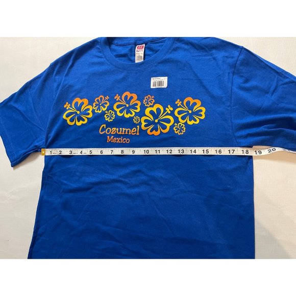 Cozumel Mexico T Shirt Womens Medium Short Sleeve Tee Blue Graphic Comfort NEW - Picture 3 of 5